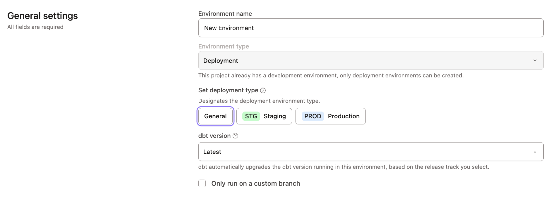 Navigate to Deploy ->  Environments to create a deployment environment Navigate to Deploy ->  Environments to create a deployment environment